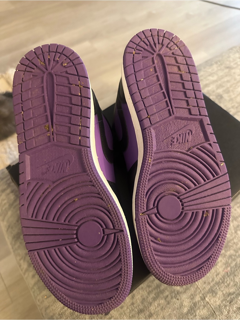Youth Purple and Black High-Top Sneakers - Picture 10 of 10